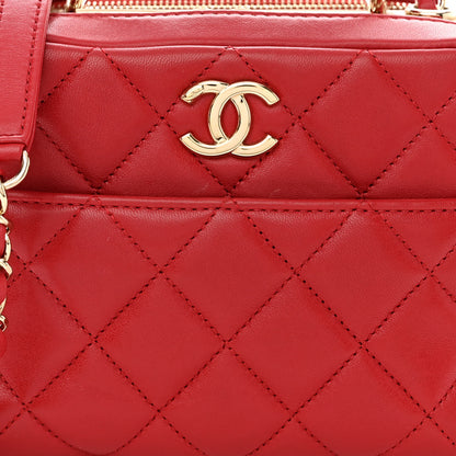 Chanel Lambskin Quilted Small Trendy CC Bowling Bag Red 10 of 13