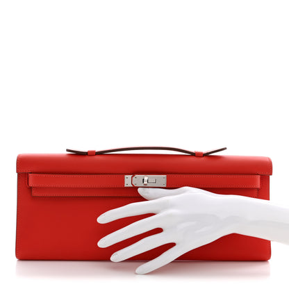 Hermes Swift Kelly Cut Clutch Pochette Capucine 2 of 7