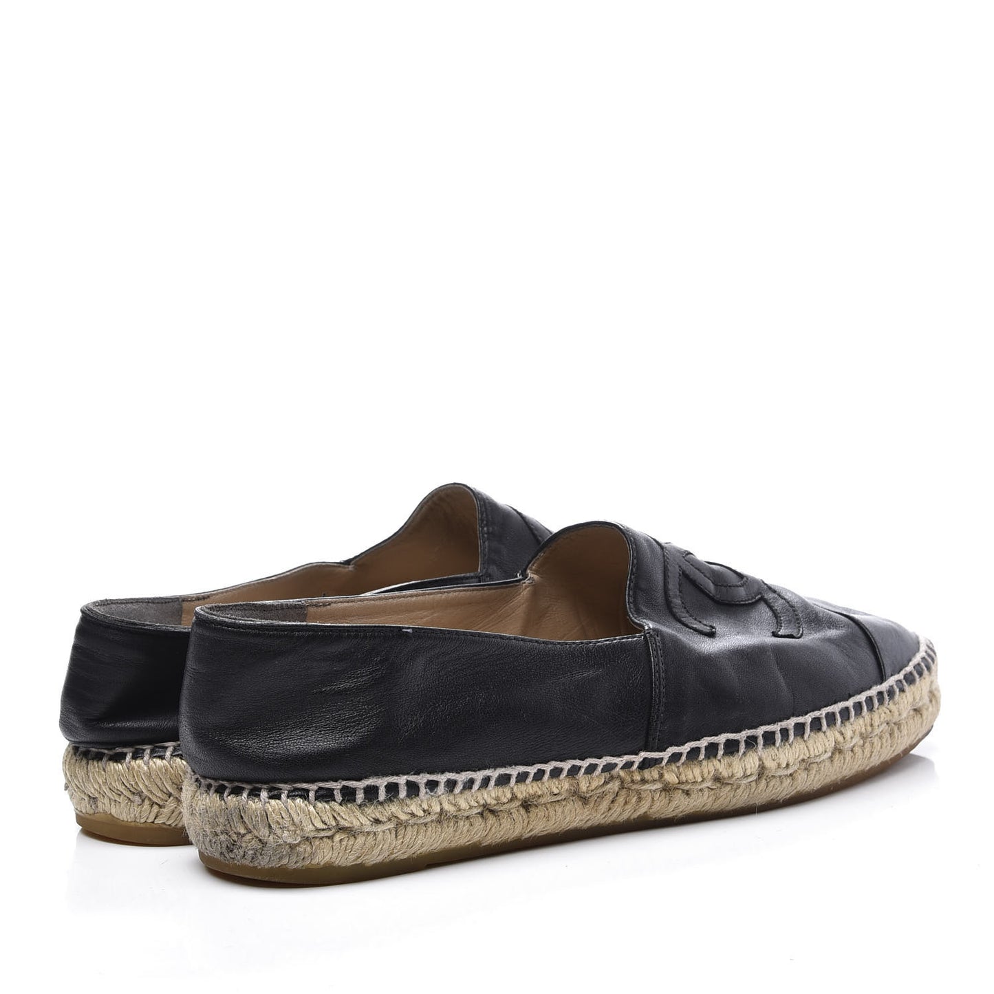 Lambskin CC Espadrilles 42 Black