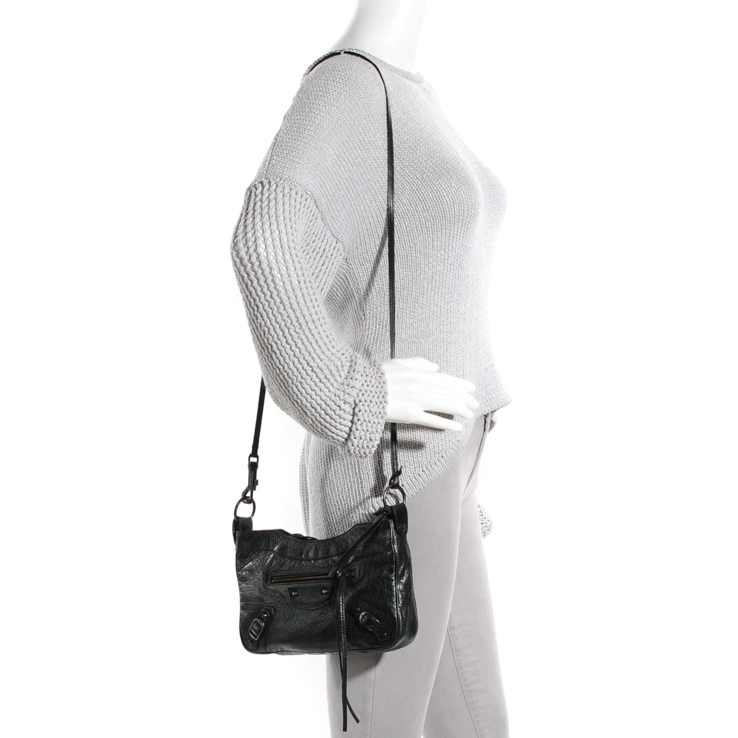 Agneau Classic Hardware Hip Black