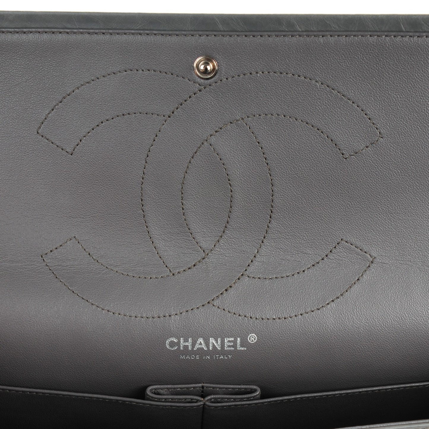 Aged Calfskin Quilted 2.55 Reissue 227 Flap Grey