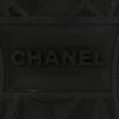 Chanel Suede Calfskin Nylon Grosgrain CC Sneakers 37 Black 7 of 9