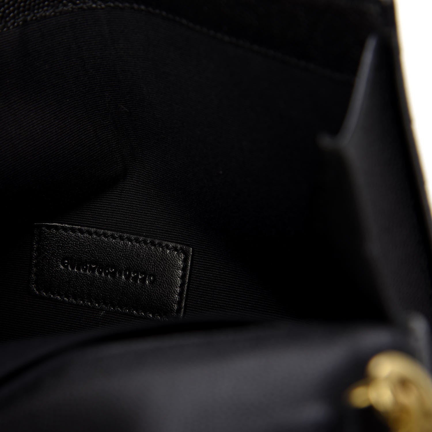 Saint Laurent Grain De Poudre Matelasse Chevron Monogram Envelope Clutch Black 7 of 8
