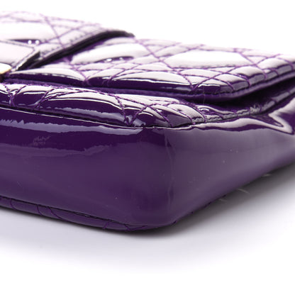 Christian Dior Patent Cannage New Lock Pouch Purple 10 of 11