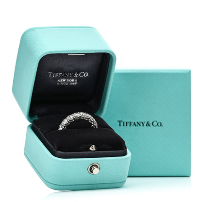 Tiffany Platinum Diamond 3.7mm Embrace Eternity Band Ring 50 5.25 5 of 5