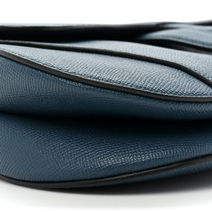 Christian Dior Grained Calfskin Saddle Bag Navy 9 of 9