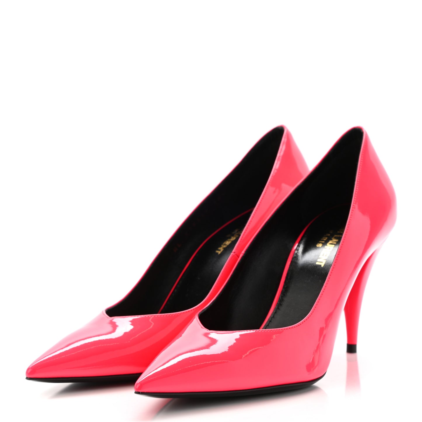 Patent Calfskin Kiki 85 Pumps 38.5 Fuxia Fluo