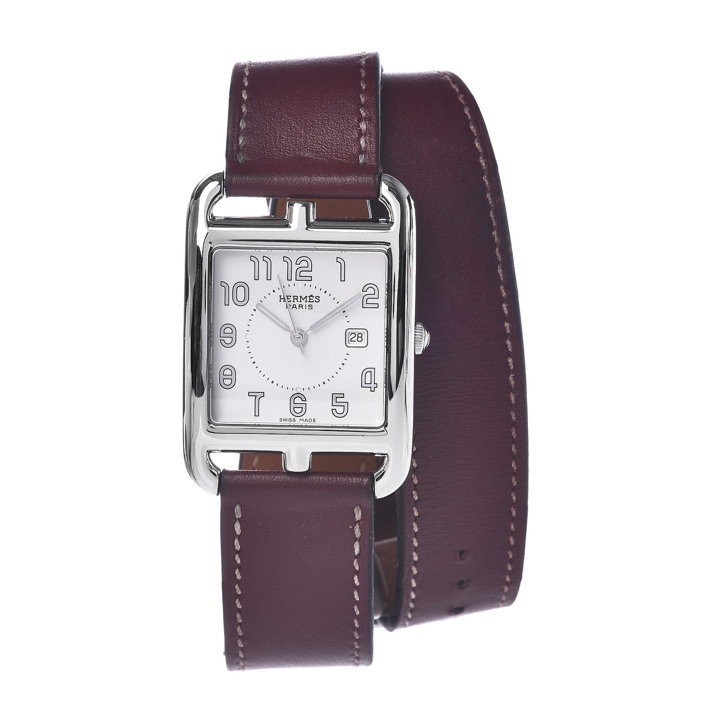 Stainless Steel Barenia 29mm Cape Cod Double Tour Quartz Watch Rouge H