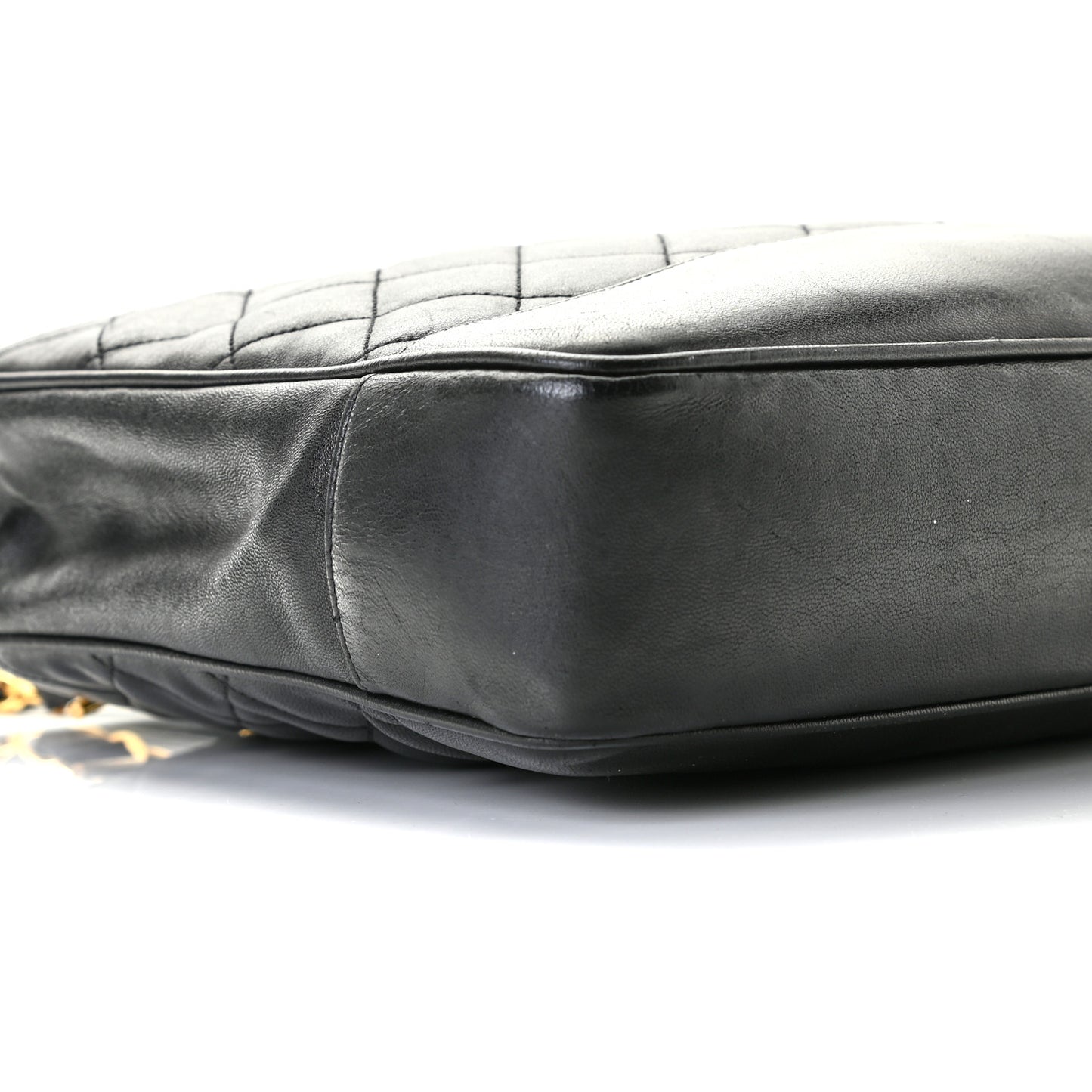 Lambskin Quilted Shoulder Bag Black