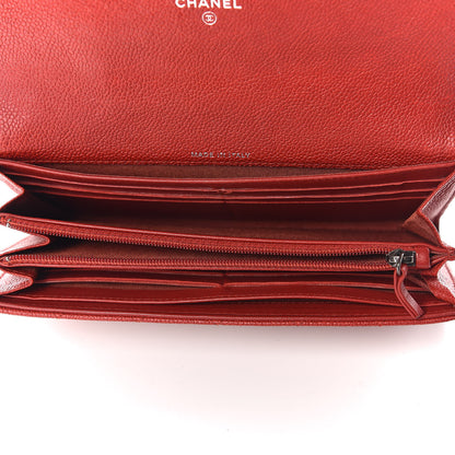Chanel Caviar Quilted Boy Flap Wallet Red 5 of 18