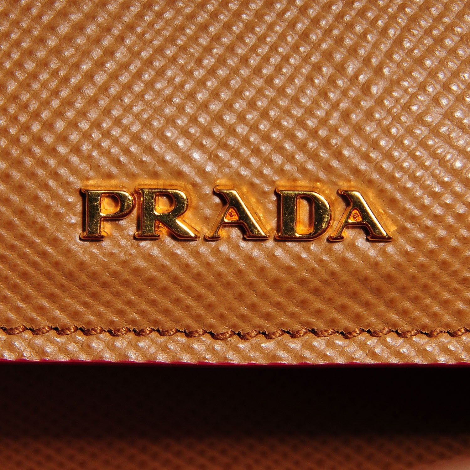 Prada Saffiano Cuir Medium Double Bag Caramel 7 of 10