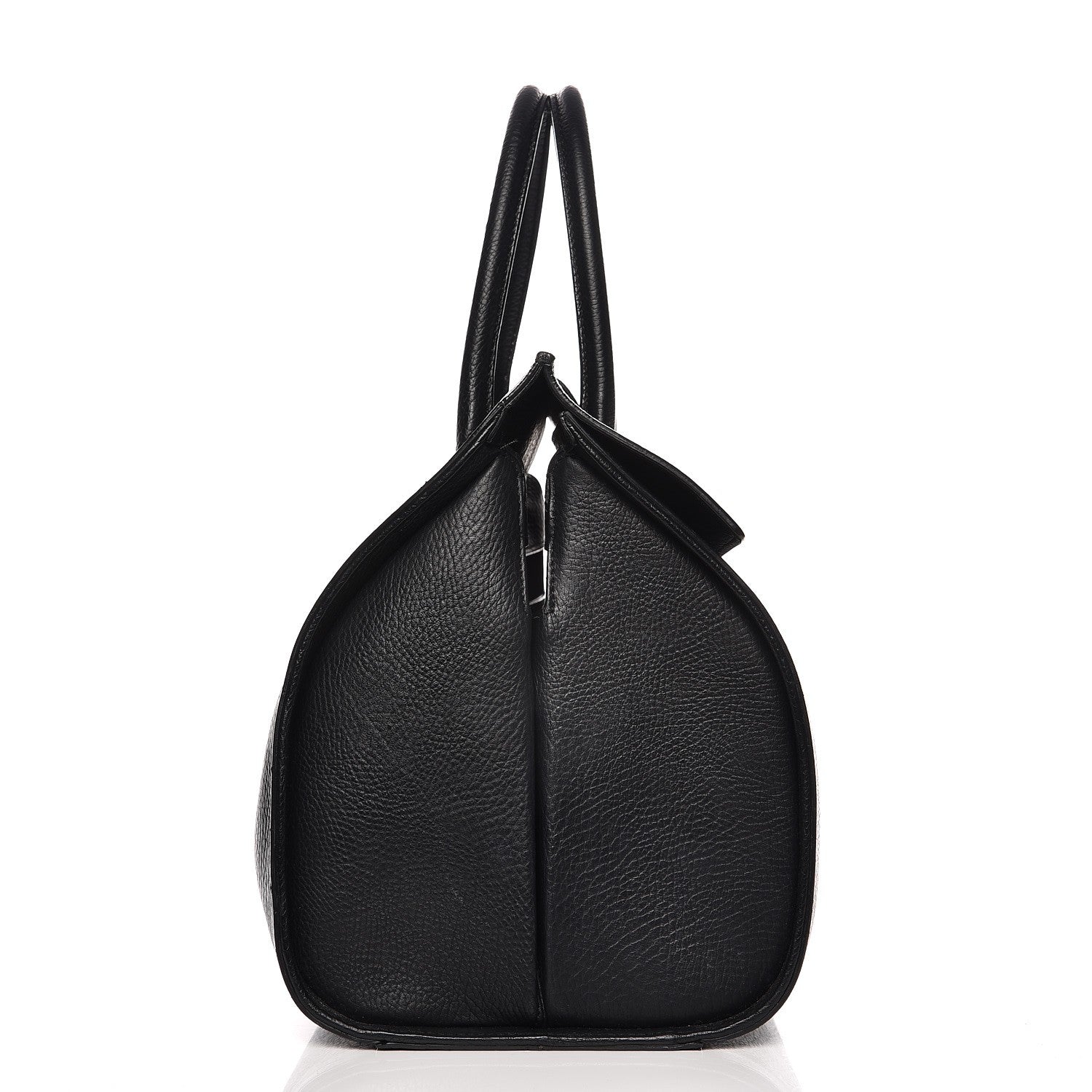 Balenciaga Grained Calfskin M Tube Round Tote Black 9 of 19