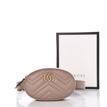 Gucci Calfskin Matelasse GG Marmont Belt Bag 75 30 Porcelain Rose 8 of 8