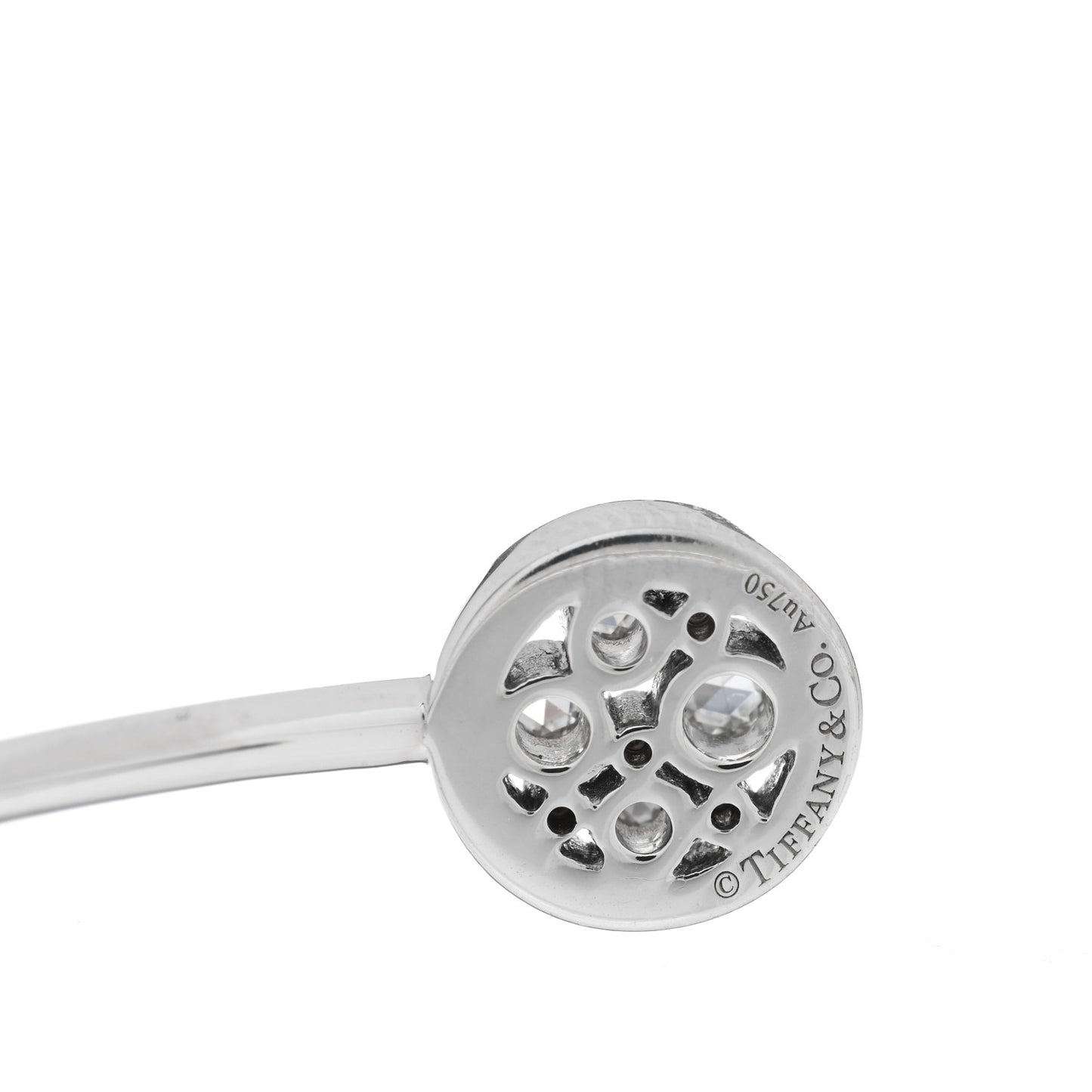 18K White Gold Diamond Cobblestone Wire Bracelet