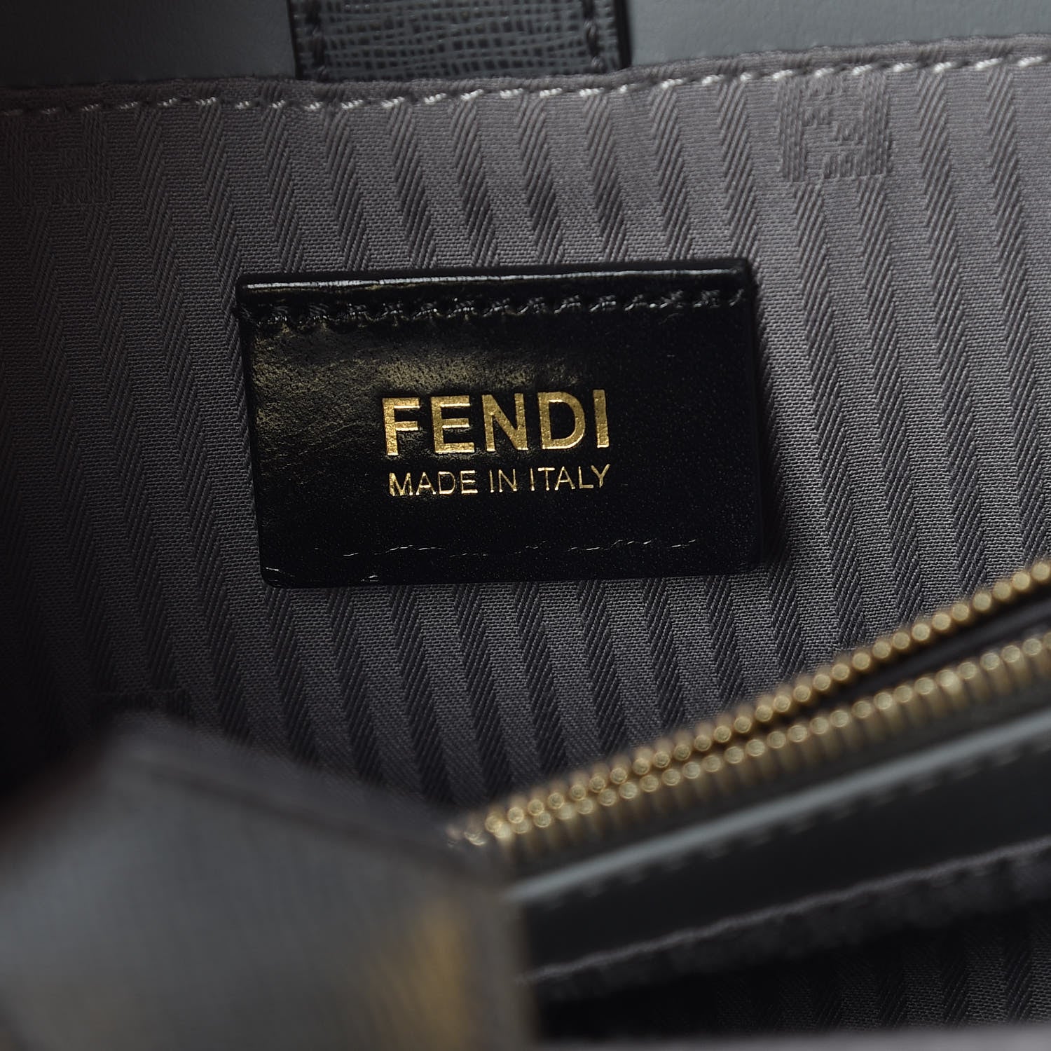 Fendi Vitello Elite Petite 2Jours Tote Grigio Grigio Chiaro 6 of 10