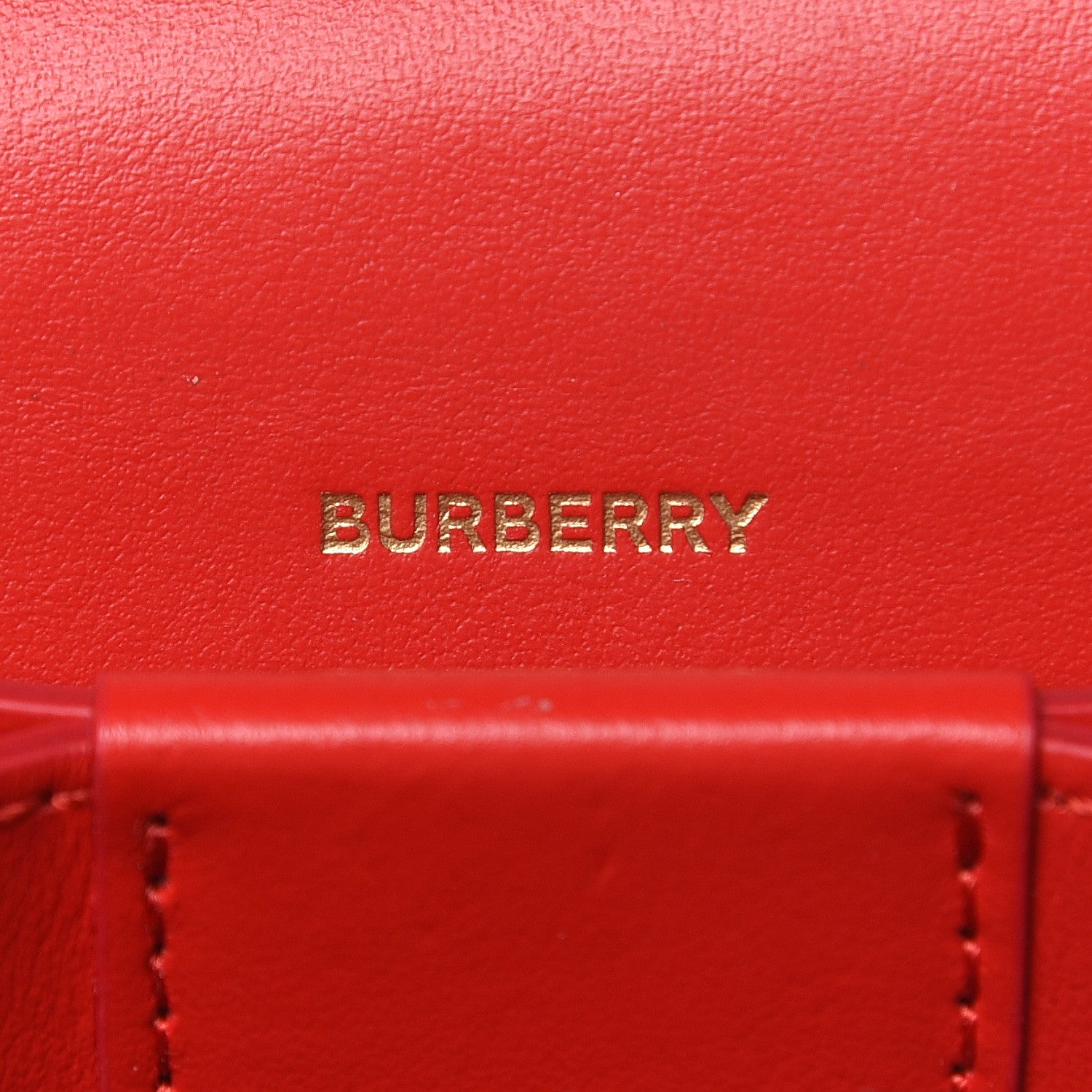 Burberry Calfskin Jessie Chain Card Case Bright Red 7 of 8