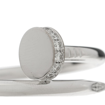 Cartier 18K White Gold Diamond Juste Un Clou Bracelet 15 3 of 4