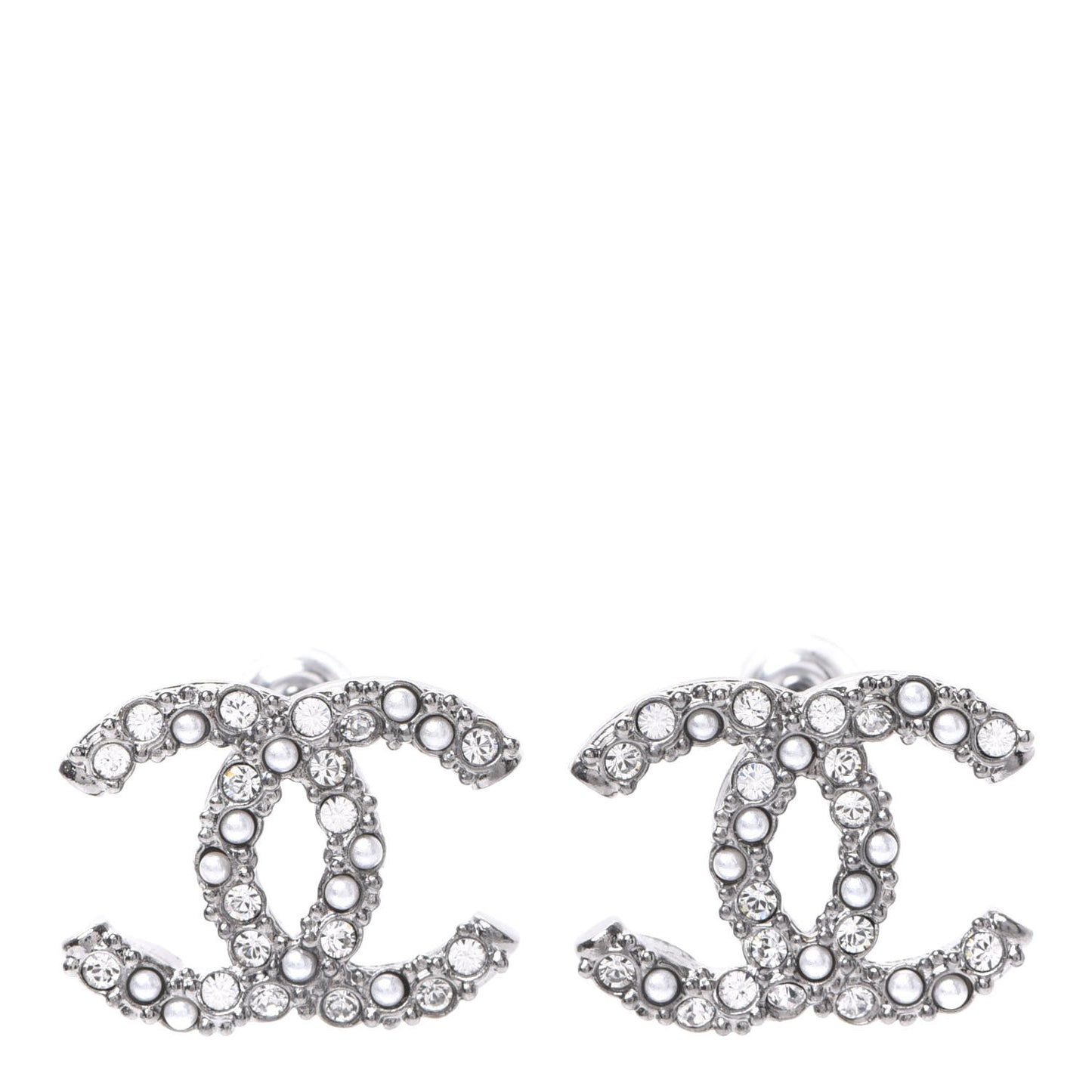 Ruthenium Crystal Pearl Caviar Earrings