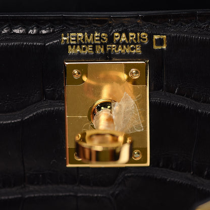 Hermes Matte Alligator Mini Kelly Sellier 20 Black 21 of 39