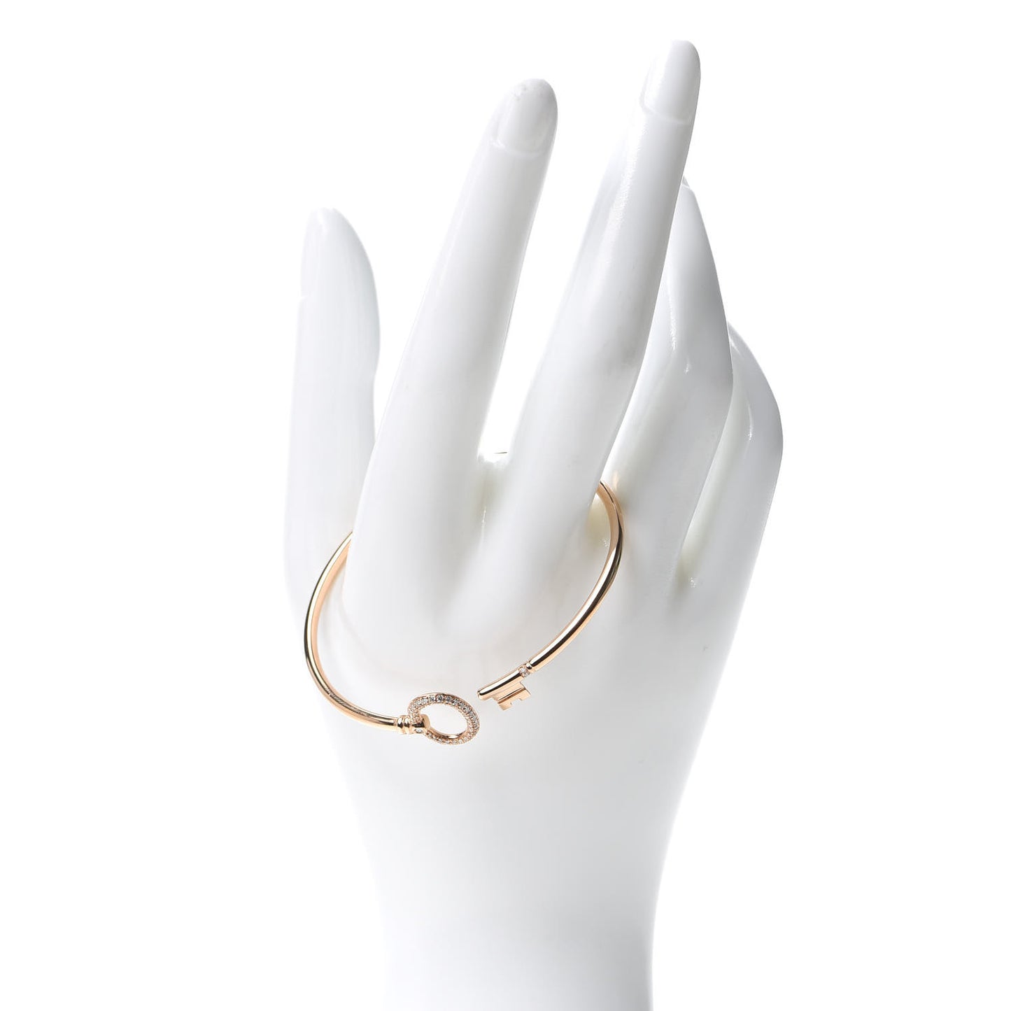 18K Rose Gold Diamond Keys Wire Bracelet