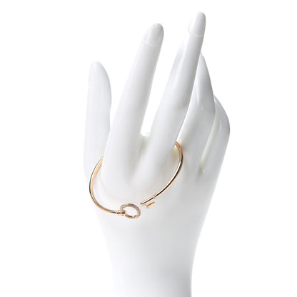 Tiffany 18K Rose Gold Diamond Keys Wire Bracelet 2 of 5