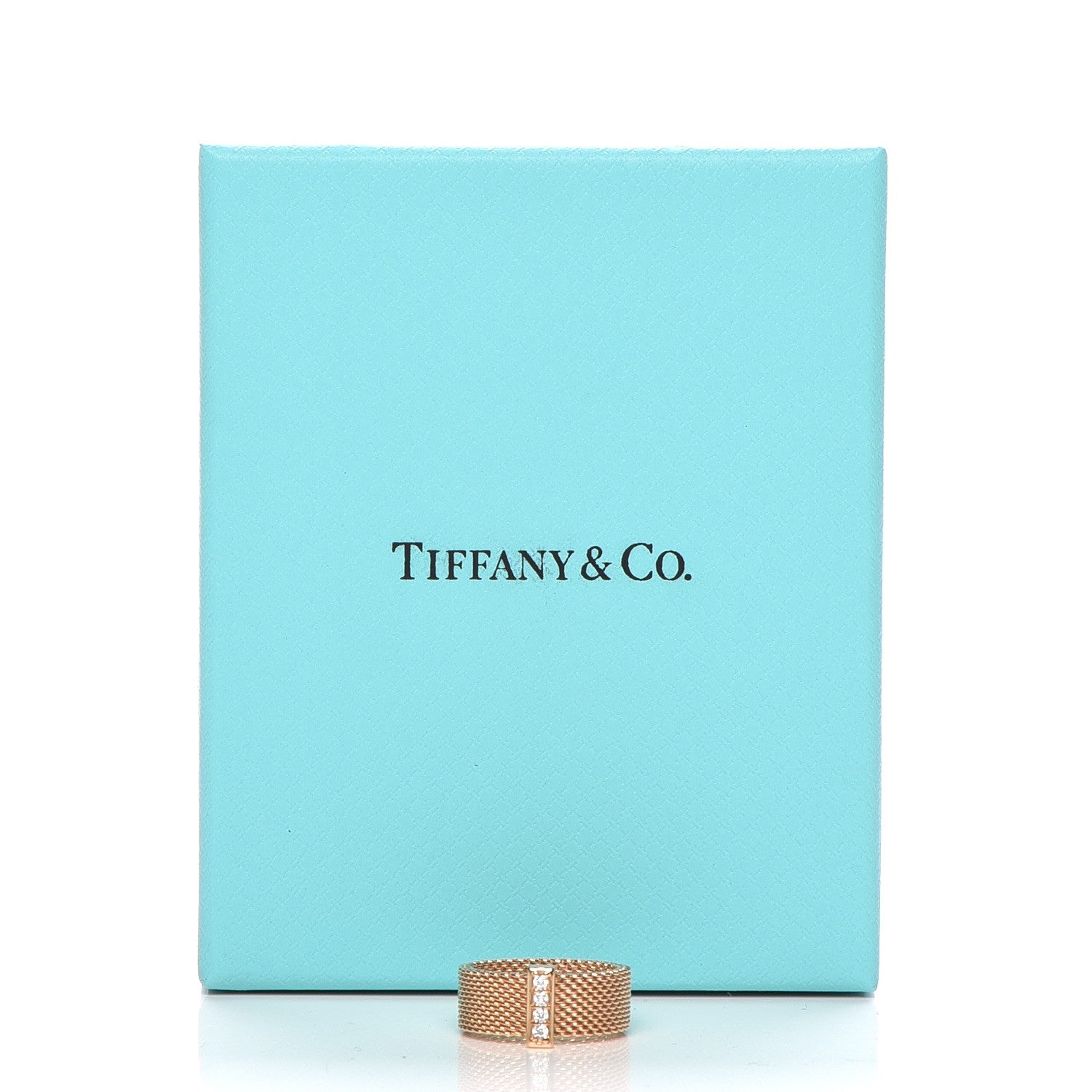 Tiffany 18K Rose Gold 4 Diamond Somerset Ring 4.25 5 of 5