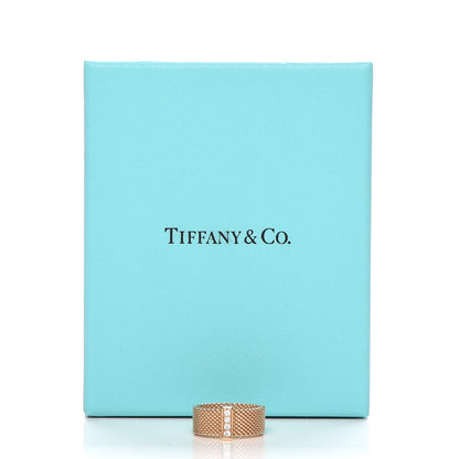Tiffany 18K Rose Gold 4 Diamond Somerset Ring 4.25 5 of 5