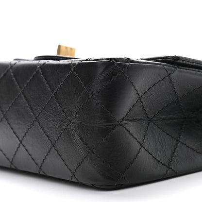 Chanel Aged Calfskin Quilted 2.55 Reissue Mini Flap Black 9 of 10