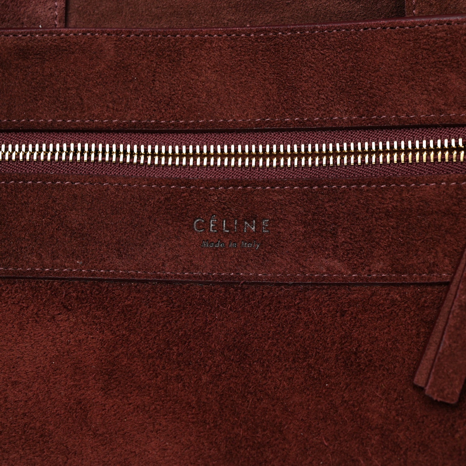 Celine Smooth Calfskin Vertical Cabas Burgundy 6 of 13