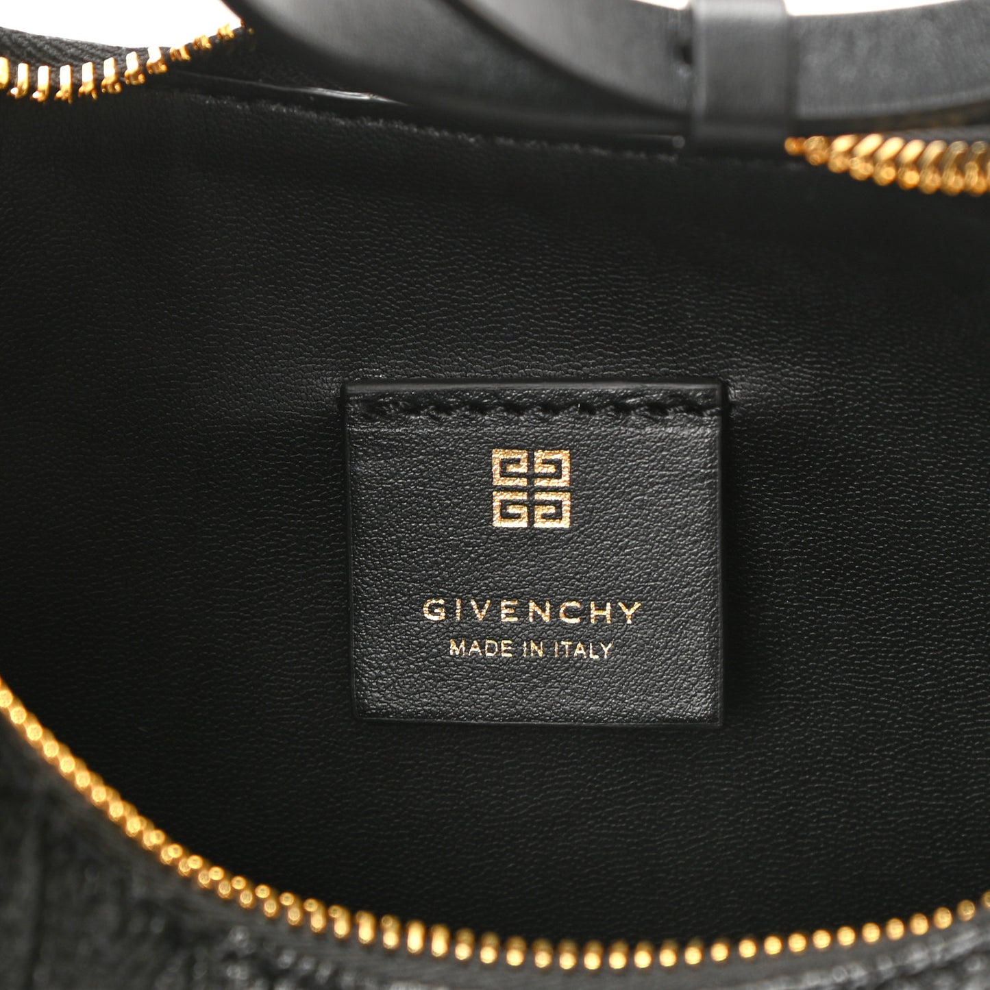 Coated Canvas Logo 4G Embossed Small Moon Cut Out Shoulder Bag Black