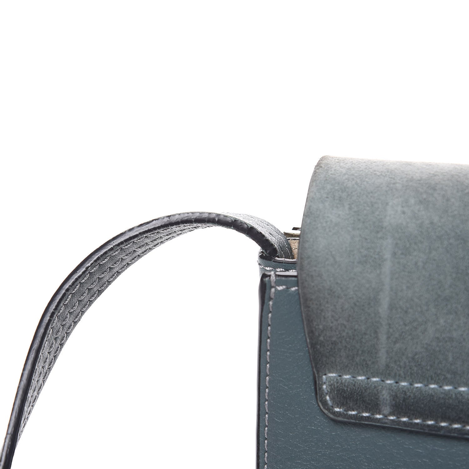 Chloe Suede Calfskin Small Faye Shoulder Bag Cloudy Blue 15 of 16