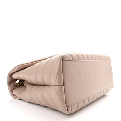 Saint Laurent Calfskin Y Quilted Monogram Medium Loulou Chain Satchel Dark Beige 4 of 10