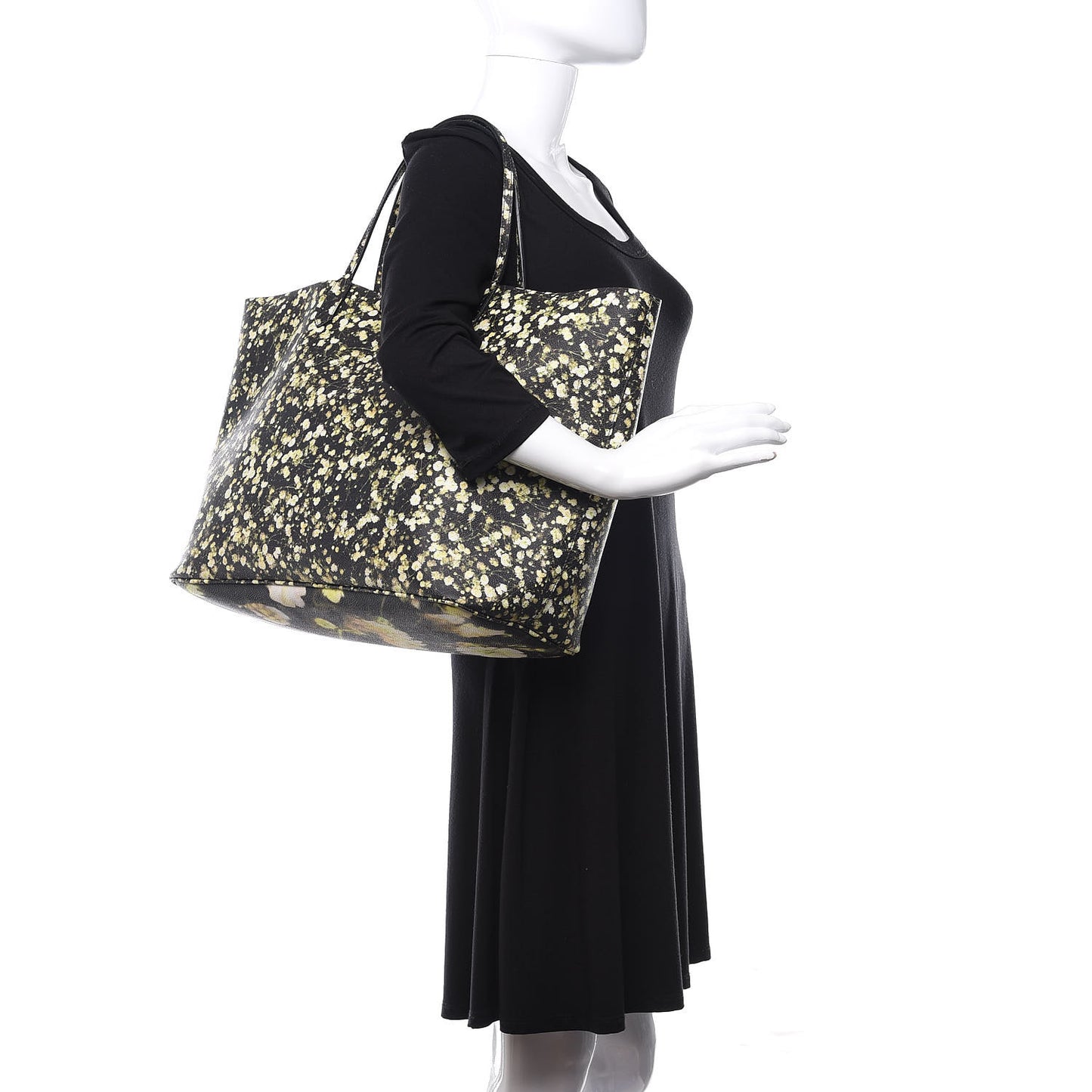 Textured Coated Canvas Baby's Breath Print Large Antigona Tote