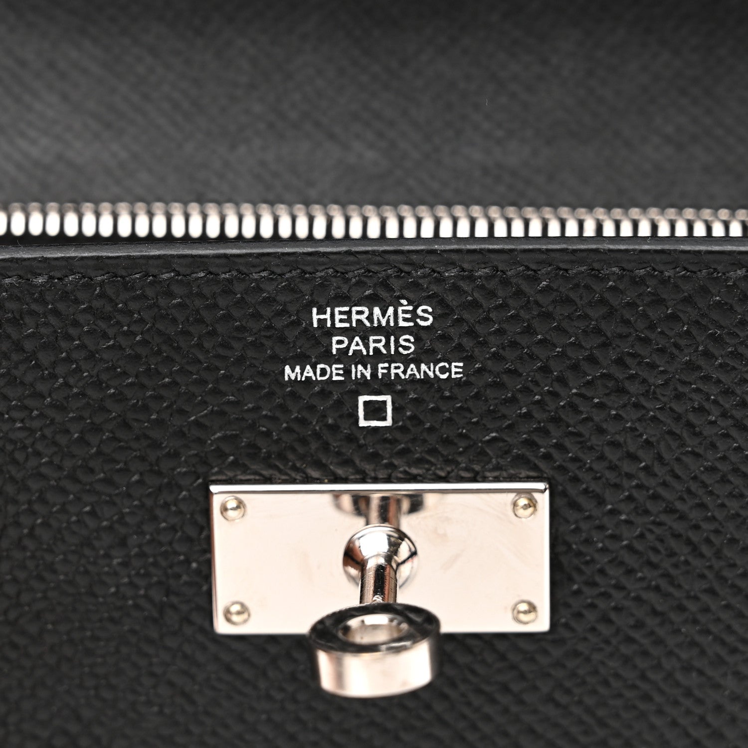 Hermes Epsom Matte Alligator Touch Kelly Wallet To Go Black 6 of 9