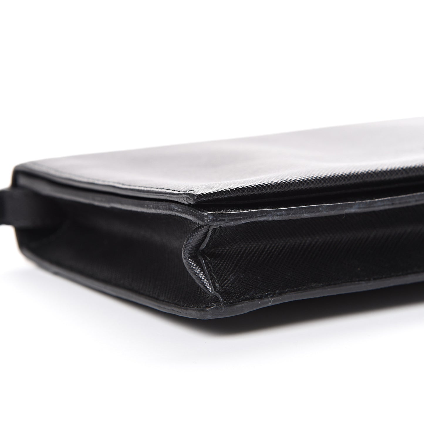 Saffiano Lux Clutch Black