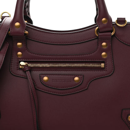 Balenciaga Smooth Calfskin Brass Hardware Neo Classic S City Burgundy 8 of 10
