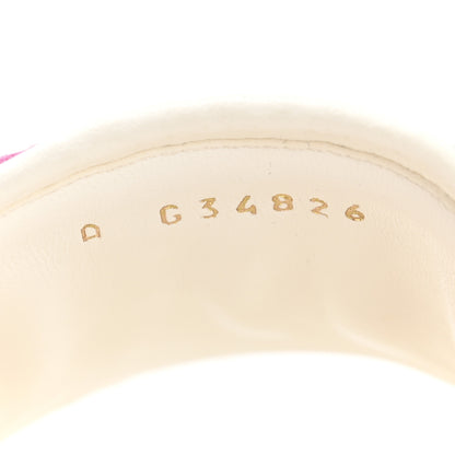 Chanel Tweed Cork Mule Sandal 36 Pink White 9 of 9