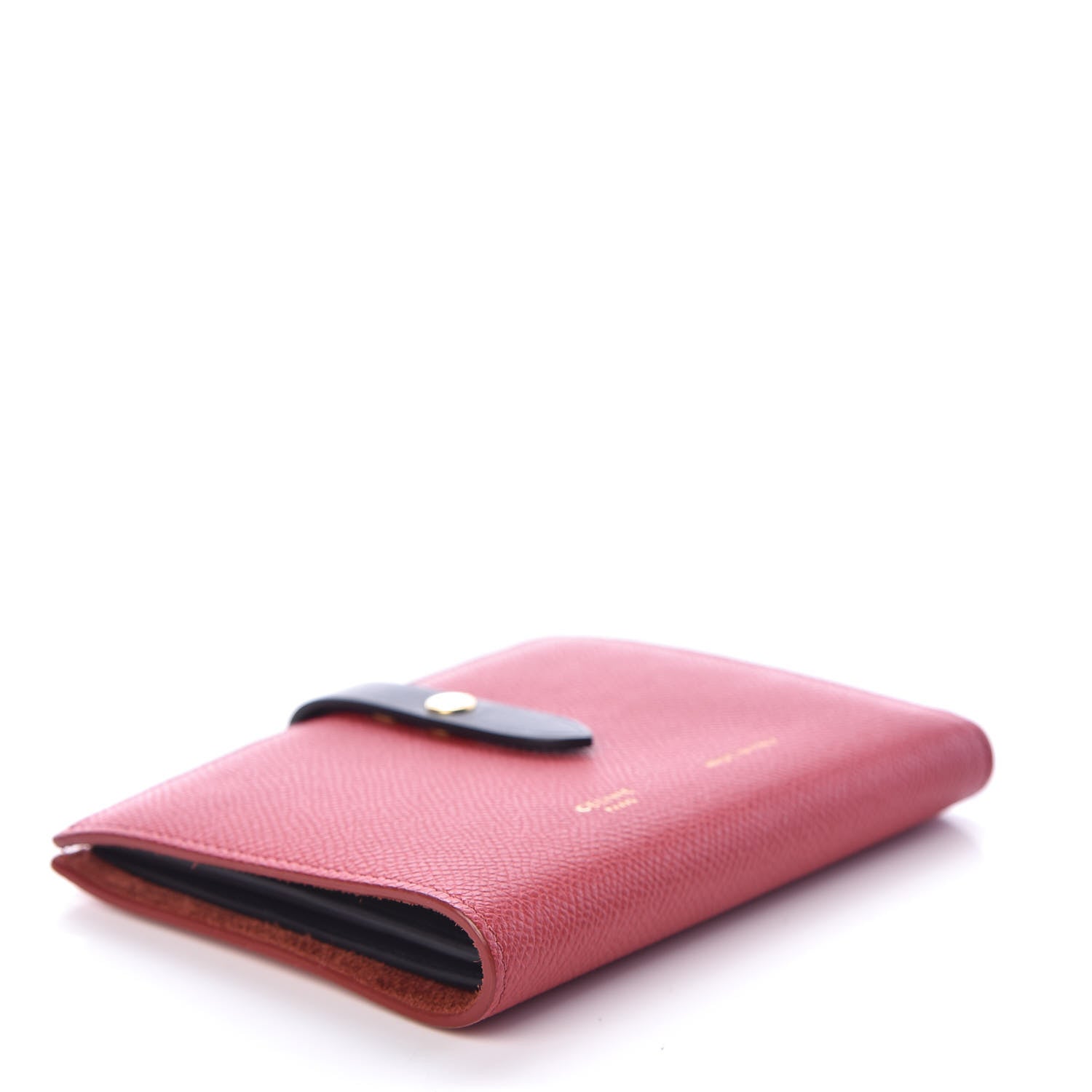 Celine Grained Calfskin Medium Multifunction Strap Wallet Coquelicot 4 of 7