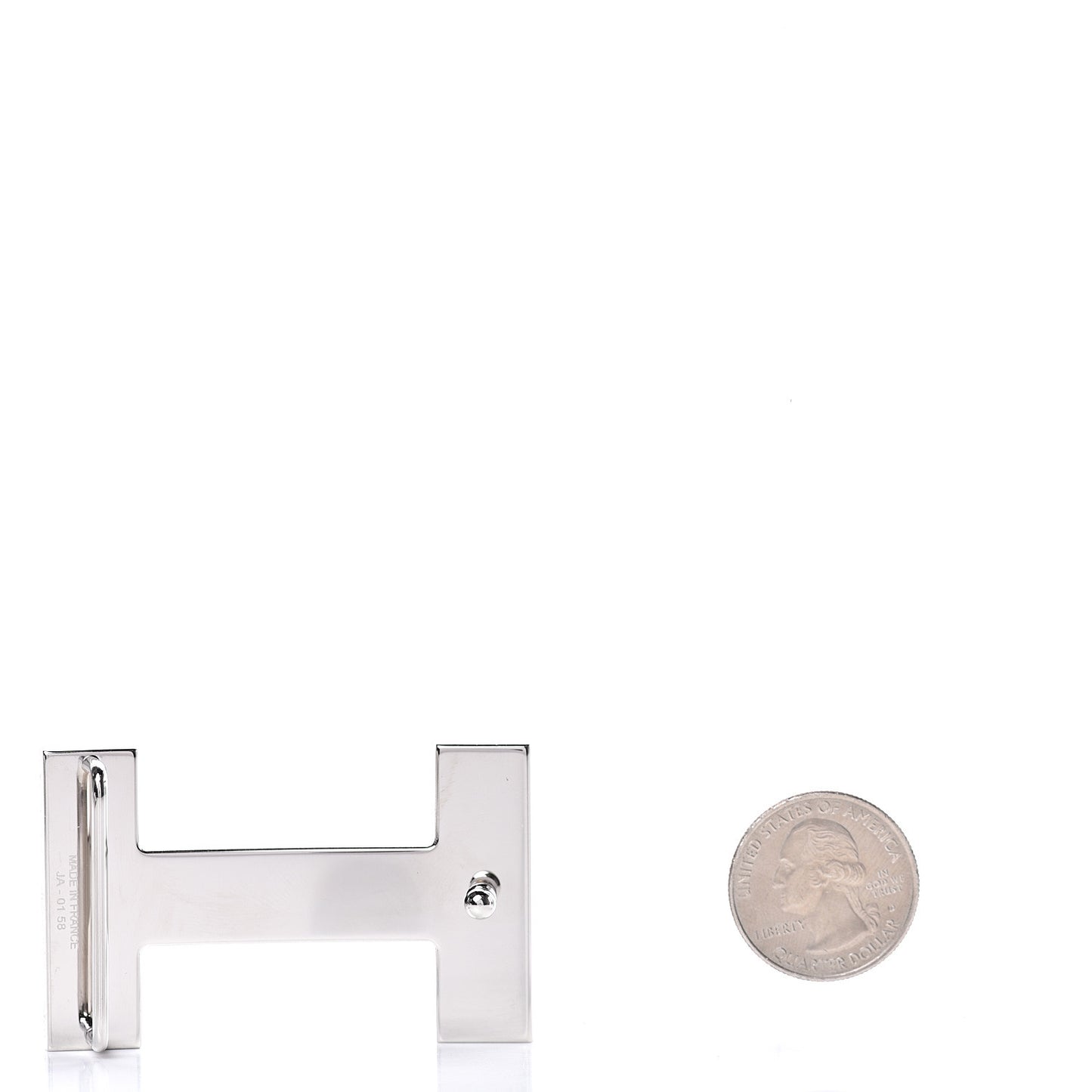 Brushed Palladium 32mm Quizz H Belt Buckle