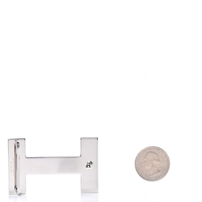 Hermes Brushed Palladium 32mm Quizz H Belt Buckle 2 of 4