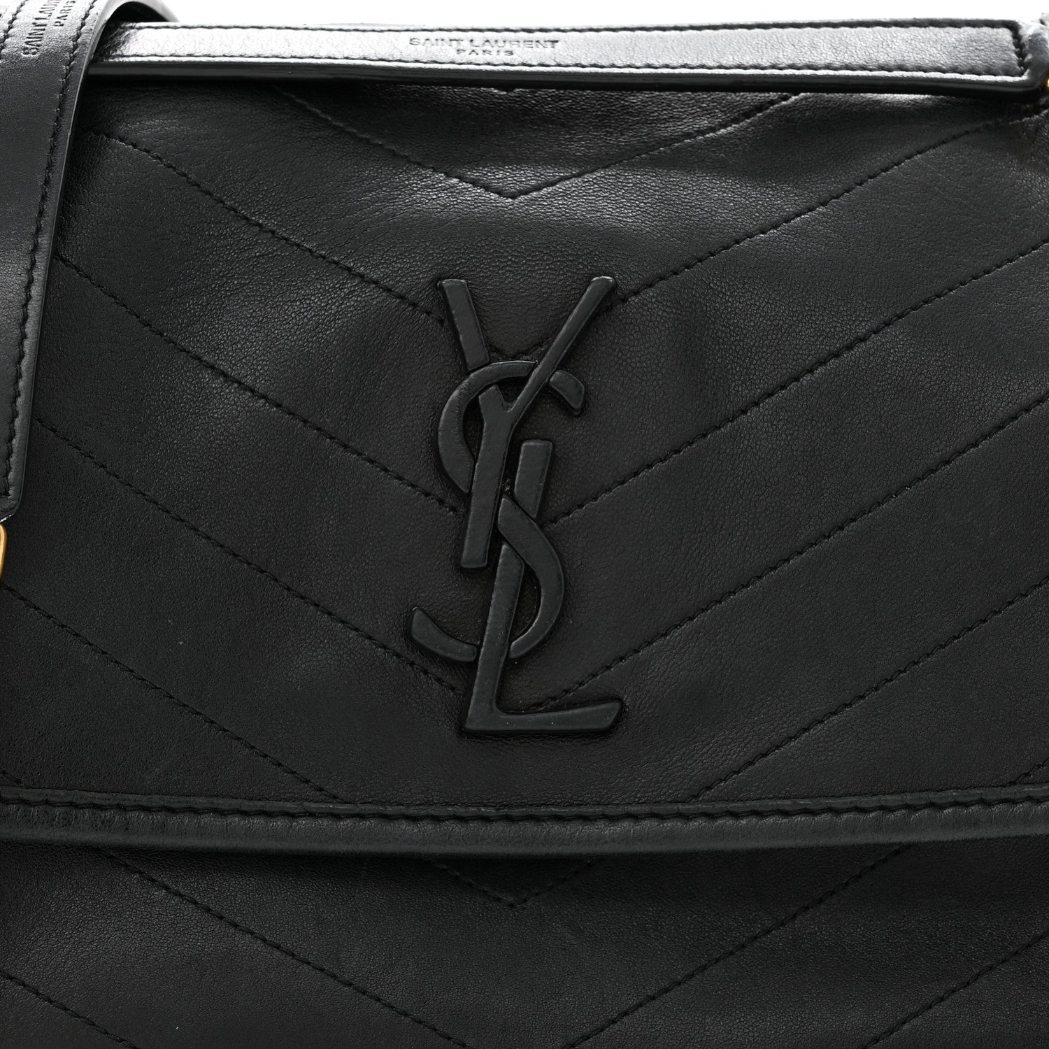 Saint Laurent Lambskin Matelasse Monogram Medium Niki Chain Satchel Black 7 of 15