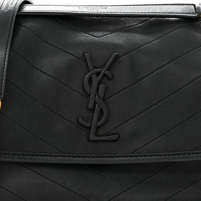 Saint Laurent Lambskin Matelasse Monogram Medium Niki Chain Satchel Black 7 of 15
