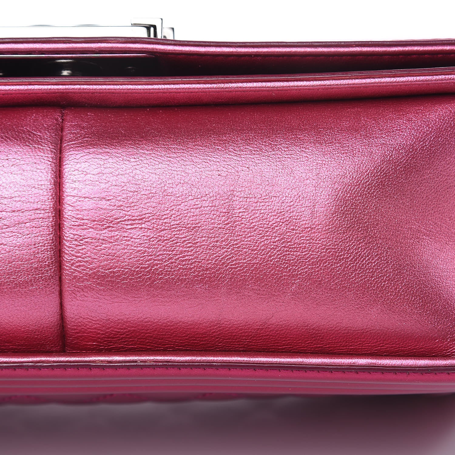 Chanel Metallic Patent Calfskin Quilted Medium Boy Flap Pink 12 of 14