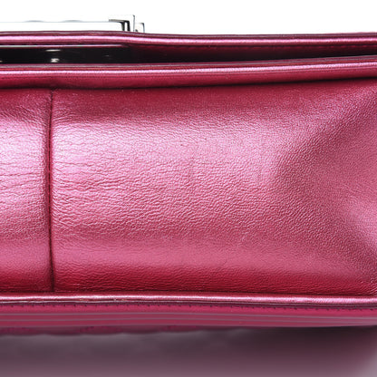 Chanel Metallic Patent Calfskin Quilted Medium Boy Flap Pink 12 of 14