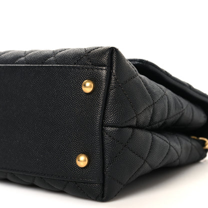 Chanel Caviar Quilted Small Coco Handle Flap Black 10 of 10