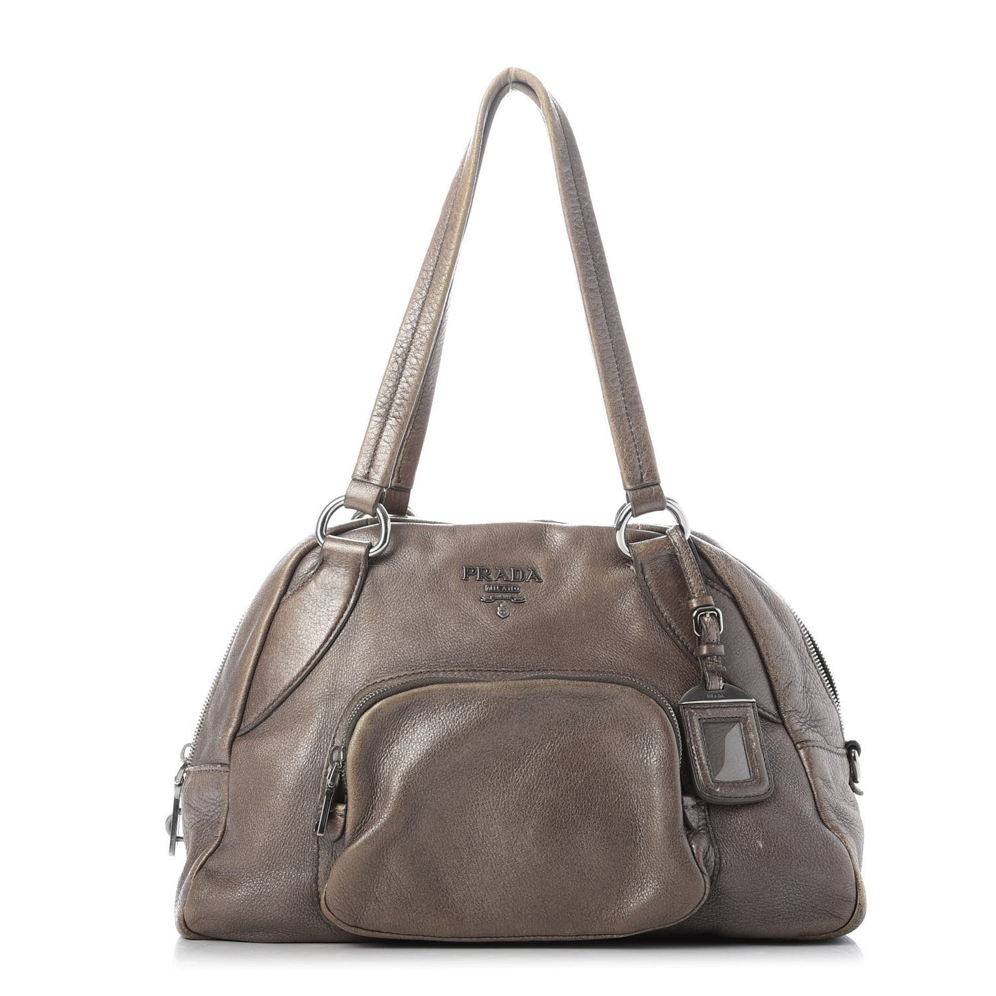 Cervo Antik Bowler Front Pocket Tote Fumo