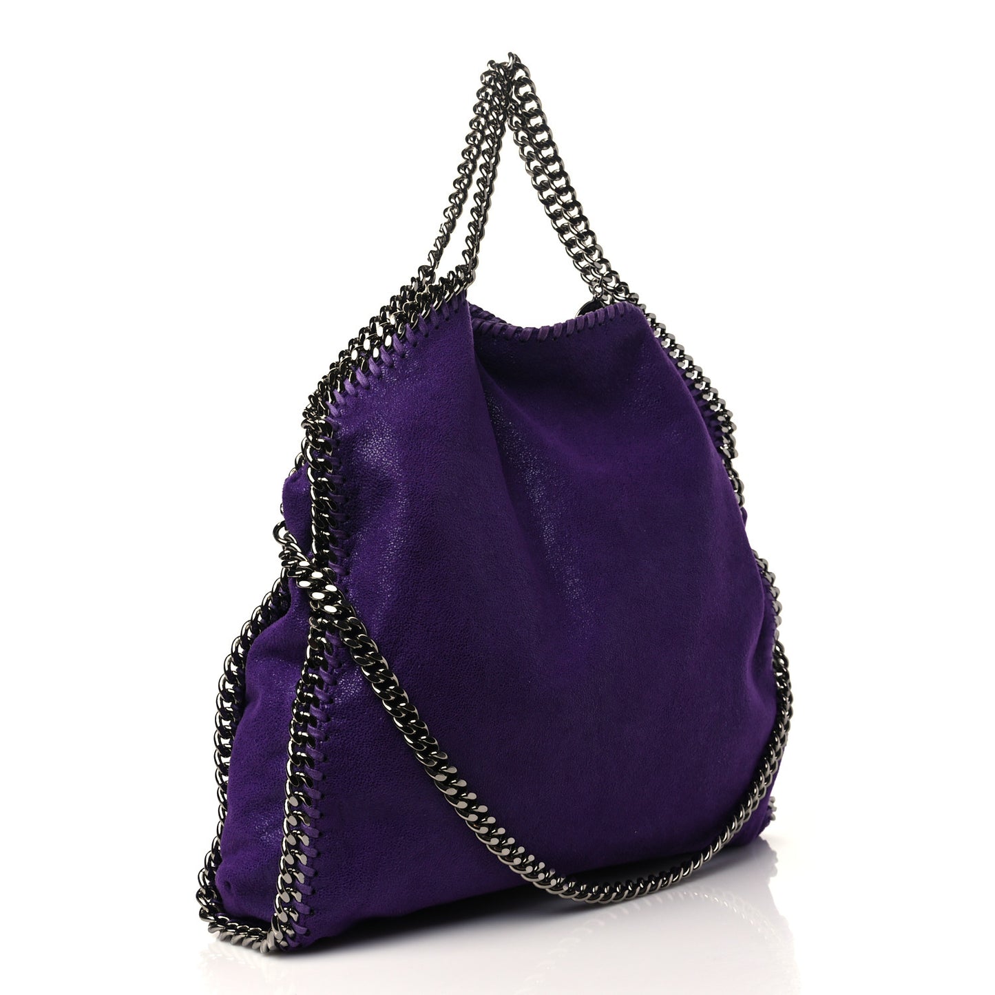 Shaggy Deer Mini Falabella Fold Over Tote Bright Purple