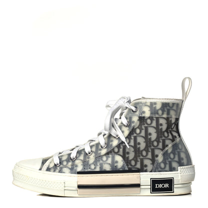 Christian Dior Technical Canvas Oblique Mens B23 High Top Sneakers 41 White Black 1 of 9