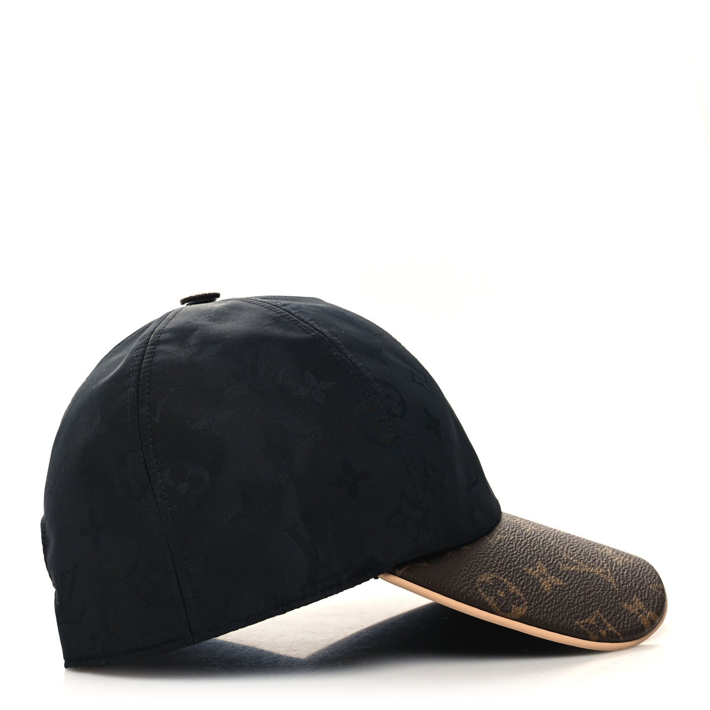 Polyester Silk Monogram LV Get Ready Cap M Black