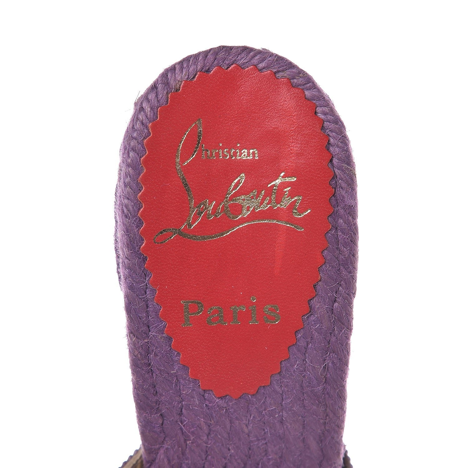 Christian Louboutin Grosgrain Cataribbon Espadrille Wedges 40 Purple 9 of 13